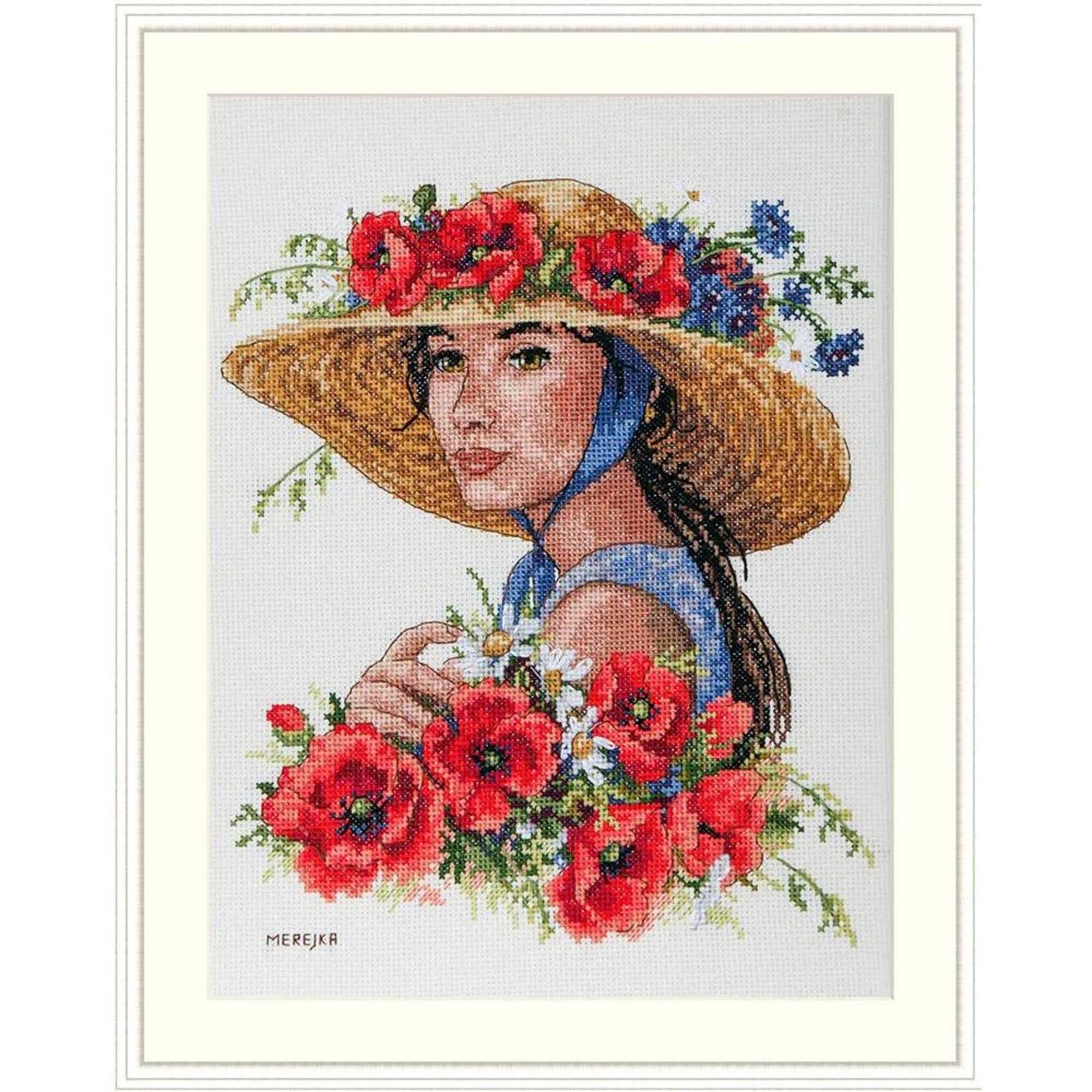 Merejka Flower Hat Counted Cross Stitch Kit